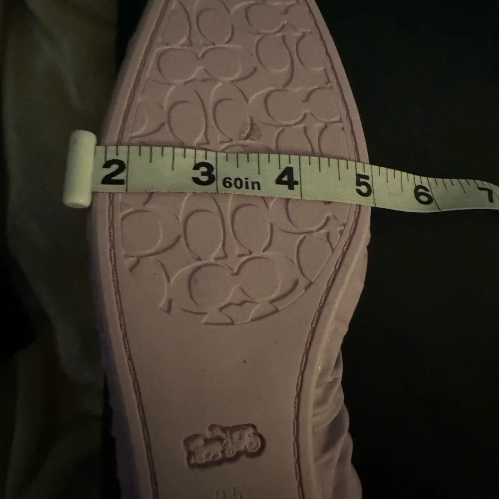 COACH Eleanore Leather Ballet Flats, Violet- S 9.5,B